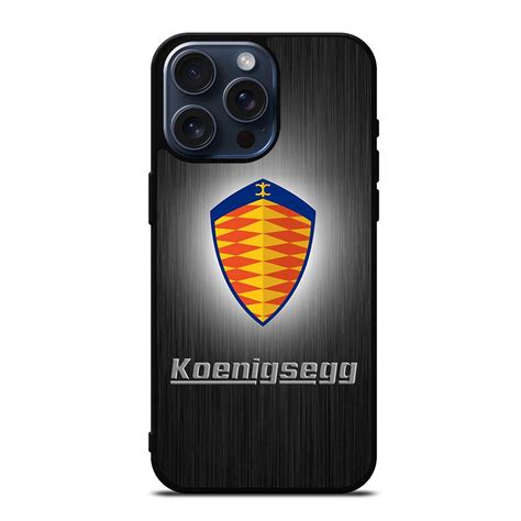 Koenigsegg Metal Logo Iphone 15 Pro Max Case Cover Casecentro