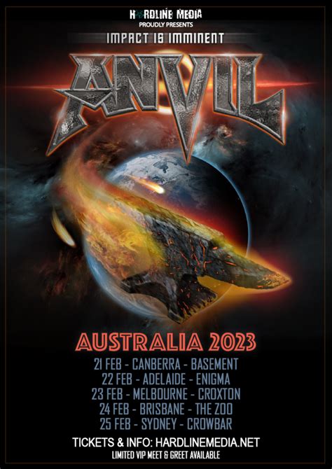 Anvil Australian Tour February 2023