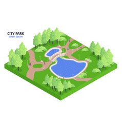 Isometric Park Vector Images Over