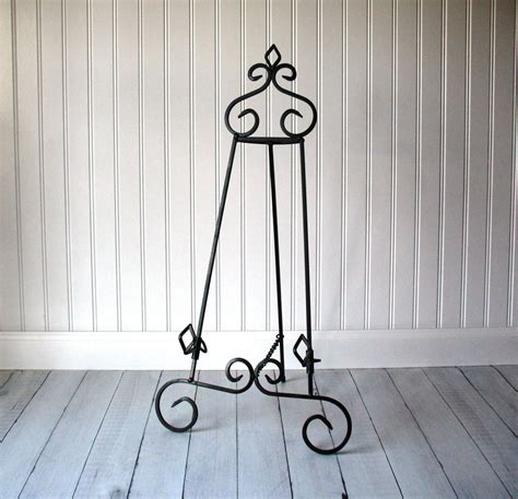 Tall Easel Tabletop Large Black Metal Wrought Iron Etsy Canada