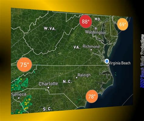 Virginia Beach Weather Map - Map Of Ireland