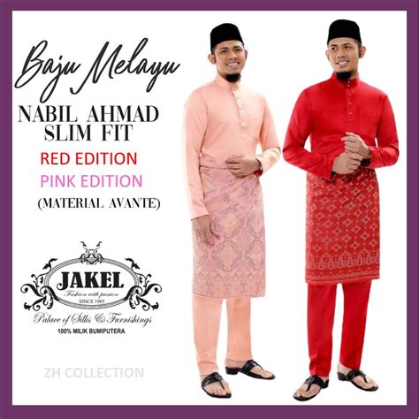 Red Pink Set Baju Melayu Nabil Ahmad Avante By Jakel Baju Melayu