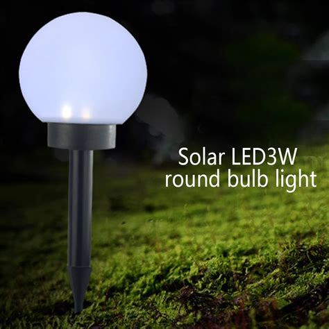 Lâmpada solar led à prova d água 33cm painel solar de bolas