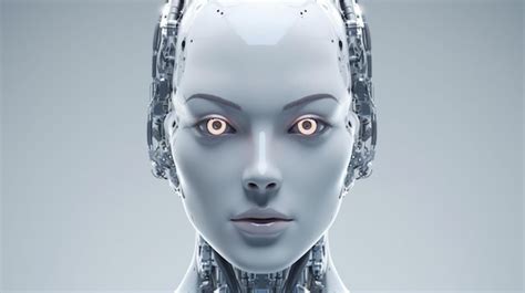 Premium Ai Image Female Robot Face Artificial Intelligence Concept