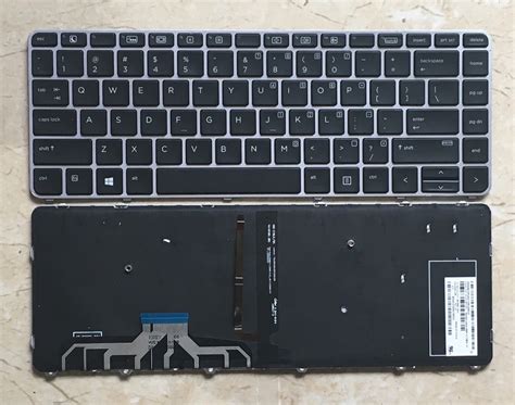 Backlit Keyboard For HP Elitebook 1040 G3 Laptops With Silver Frame