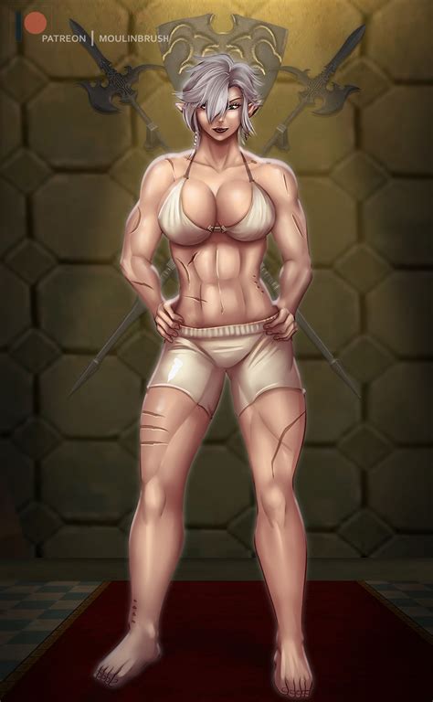 Finished Commission Strong Girl By Moulinbrush Hentai Foundry