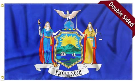 FLAGWIN New York Flag 3x5 FT - 3 Ply Double Sided Polyester New York
