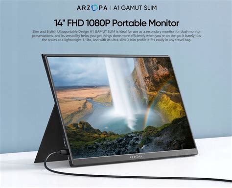 Купить Портативный монитор ARZOPA A1 GAMUT SLIM 14 IPS: отзывы, фото и ...