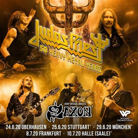 Judas Priest 50 Heavy Metal Years Tour 2020 Special Guest Saxon Verschoben Auf 2021