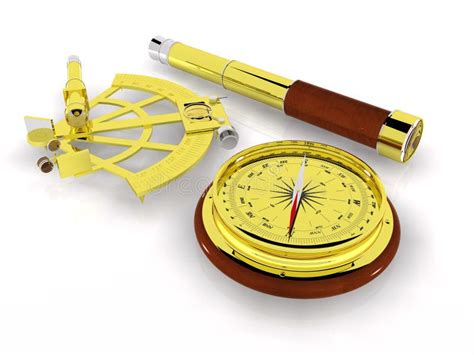 Compass Sextant And Telescope Stock Image Image 38355571