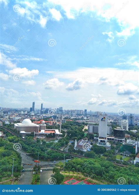 Jakarta City Landscape from the Top of Monas Editorial Photography