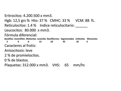 PPT APLICACIÓN CLÍNICA DEL HEMOGRAMA PowerPoint Presentation free