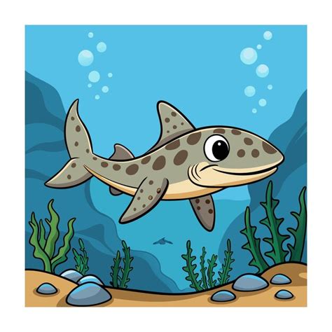 Premium Vector Leopard Shark Animal Vector Illustration Isolated On