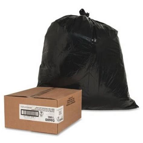 33 Gallon Black Garbage Bags 33x39 165mil 100 Bags Nat00993