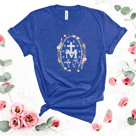 Miraculous Medal Shirt Catholic Shirt Catholic Ts For Women