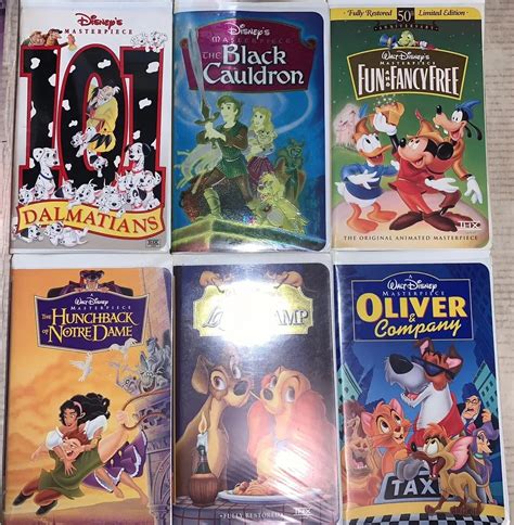 Movies In The Walt Disney Masterpiece Collection Vhs Off