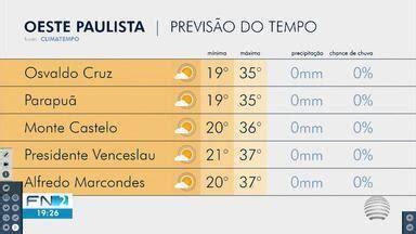 Fim de semana será de sol e calor em todo o Oeste Paulista