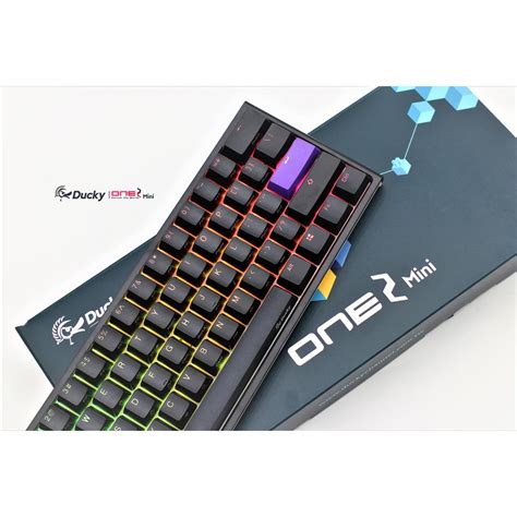 Ducky One 2 Mini RGB (Brown Cherry MX) Black RGB Mechanical Gaming ...