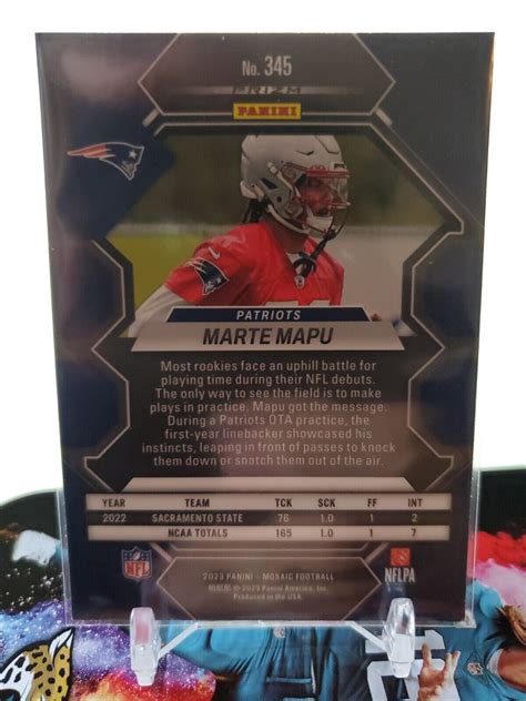 Panini Mosaic Marte Mapu Rookie Silver Prizm Rc Patriots Ebay