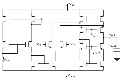 Folded Cascode operational transconductance amplifier. | Download Scientific Diagram