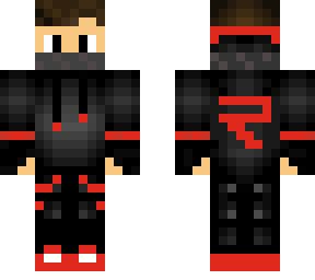 Red and black hoodie boy | Minecraft Skin