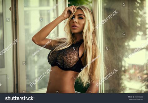 Beautiful Sexy Woman Black Lingerie Stock Photo Shutterstock