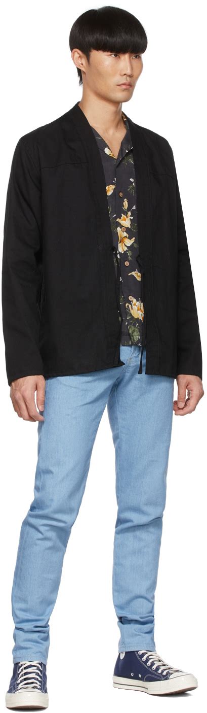 Naked Famous Denim Ssense Exclusive Black Cotton Shirt Naked And