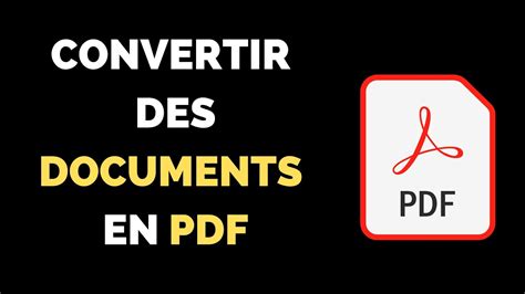 Comment Convertir Un Document En PDF Texte Images YouTube