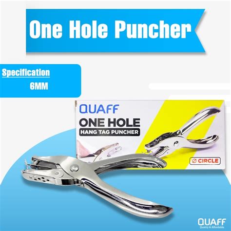 Quaff Hang Tag One Hole Puncher Ticket Puncher Circle Metal Single Hand Held Hole Punch 3mm