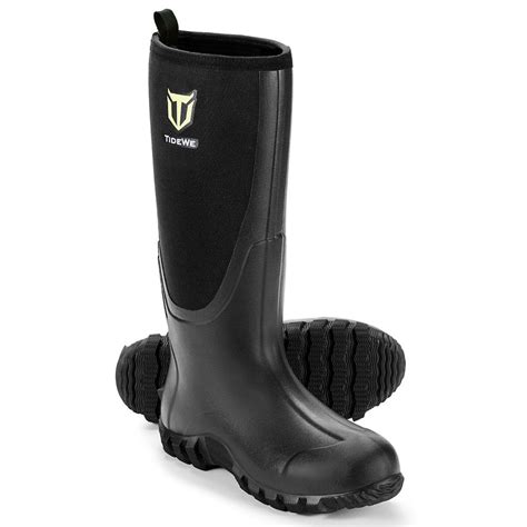 TideWe Rubber Boots for Men, Rain Boots with Steel Shank Neoprene