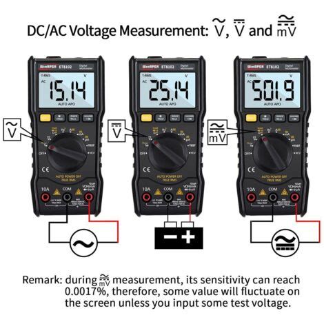 Auto Range Digitalmultimeter 6000 Zählungen wiederaufladbares Smart