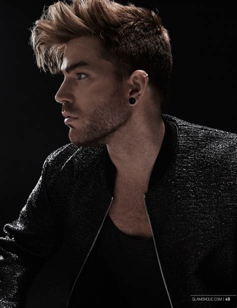 Adam Lambert Sports Dark Fashions For Glamoholic Shoot