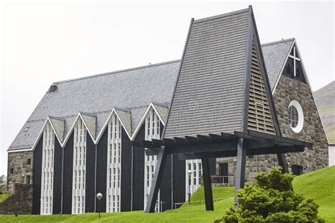 Klaksvik Church with Exempt Bell Tower in Faroe Islands Stock Photo ...