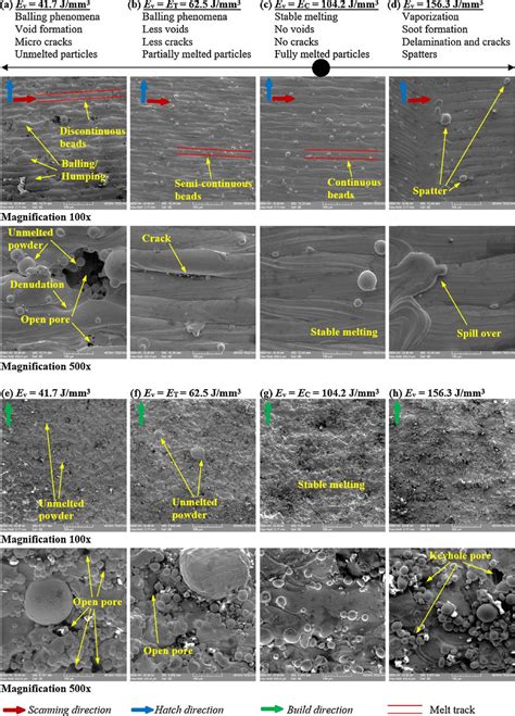 Microstructures Of A D Top And E H Side Surfaces Of Stainless Steel