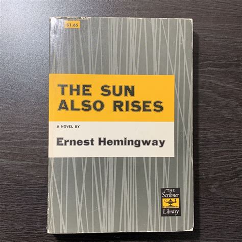 The Sun Also Rises By Ernest Hemingway The Scribner Library Paperback