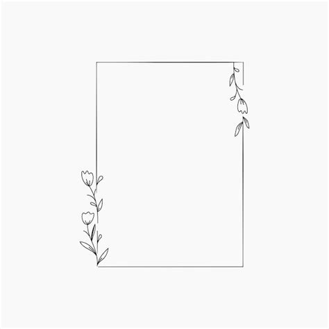 Premium Vector Rectangle Floral Frame Element