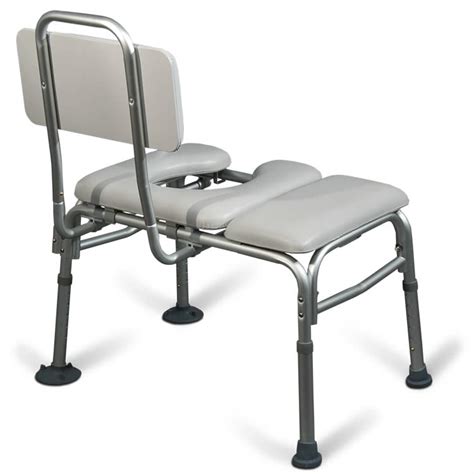 Aquasense Padded Transfer Bench W Commode Opening Aquasense Padded