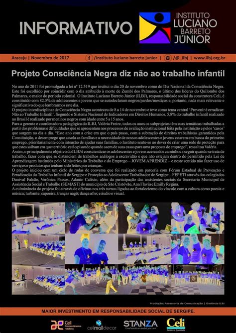 PDF Informativo ILBJ consciencia negraProjeto Consciência Negra diz