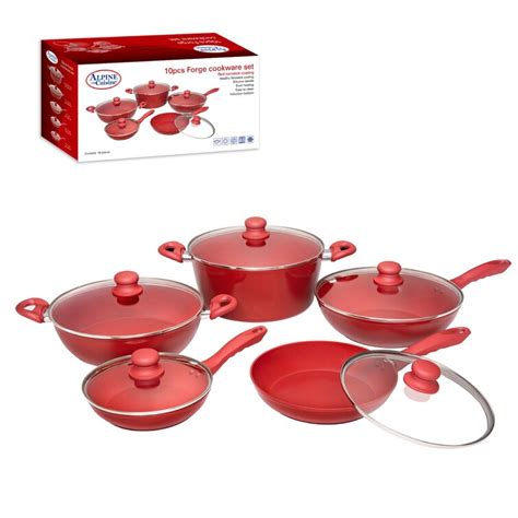 Alpine Cuisine 10 Pieces Aluminum Non Stick Cookware Set Wayfair