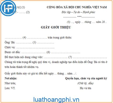 Top 9 Mẫu Giấy Giới Thiệu Mới Nhất Năm 2022