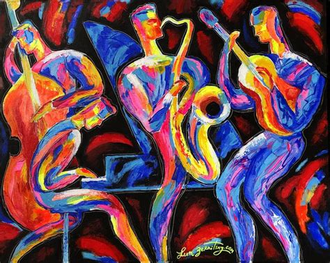 Jazz Blues Painting by Leon Zernitsky | Saatchi Art