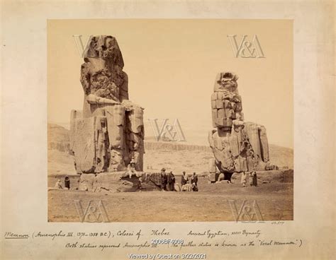 Memnon Colossi Of Thebes Photo Francis Bedford England 19th Century