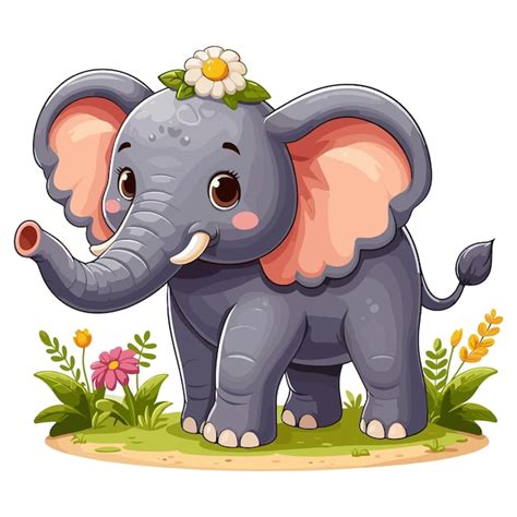 Premium Vector Elephant Vector Cartoon Illustration