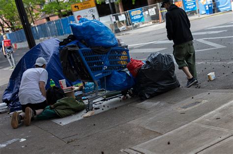 Homeless People In Portland Downtown Under Covid19 Stock Photo ...