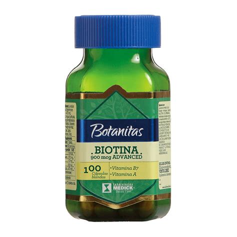 Biotina Advanced Botanitas Vitamina B7 A 900Mcg Capsula Blanda Frasco