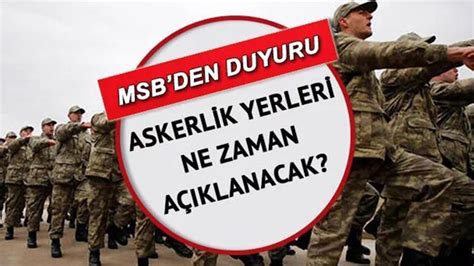 Askerlik yerleri açıklandı mı MSB 2022 Kasım celbi askerlik yerleri ne