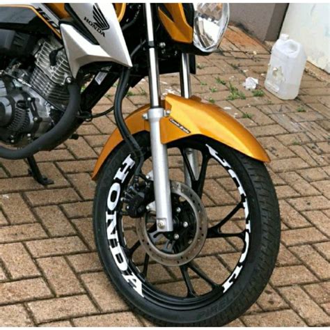 Kit 8 Adesivos Honda Para Roda Aro De Moto Shopee Brasil