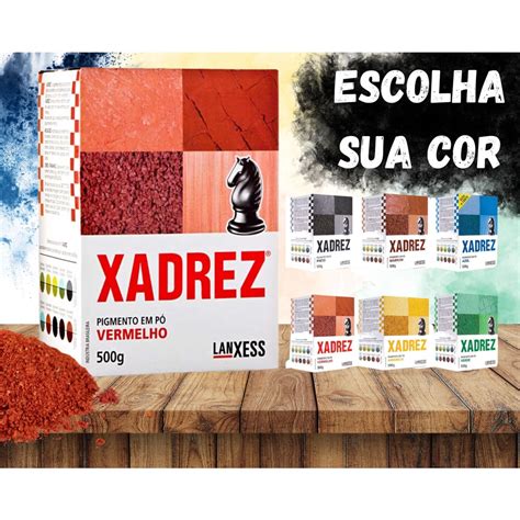 Xadrez em Pó 500g Grande Corante para Piso Pigmento Todas as Cores Para