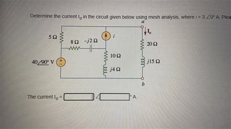 Solved Determine The Current Io In The Circuit Given Below Chegg