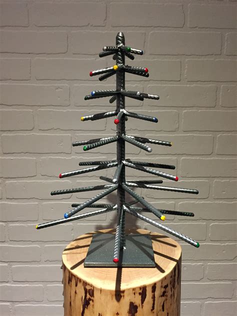 Rebar Christmas Tree Green Silver By Yanick Bluteau Metal Tree